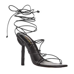 Cult Gaia Soleil Leather Lace Up Strappy  High Heel Sandals NEW EU 36.5 US 6.5